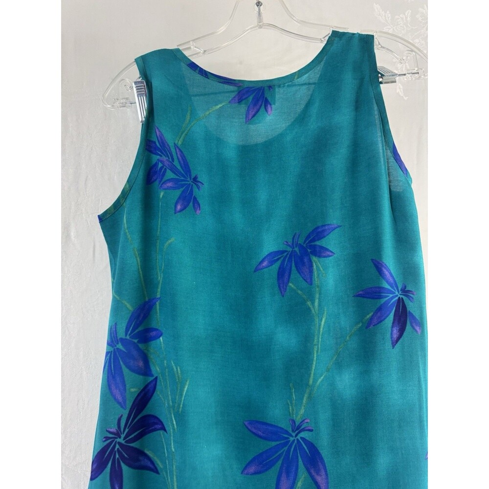 Vintage Caribou Floral Beach Dress Midi Small - Picture 6 of 8